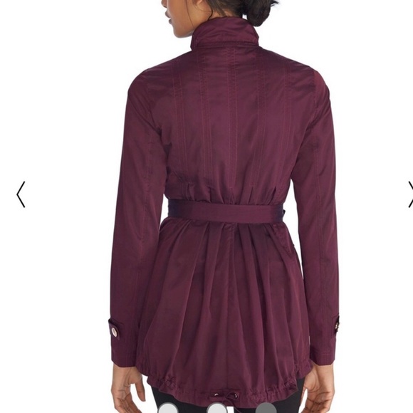 White House Black Market maroon wind breaker jacket size 8 - Picture 2 of 9